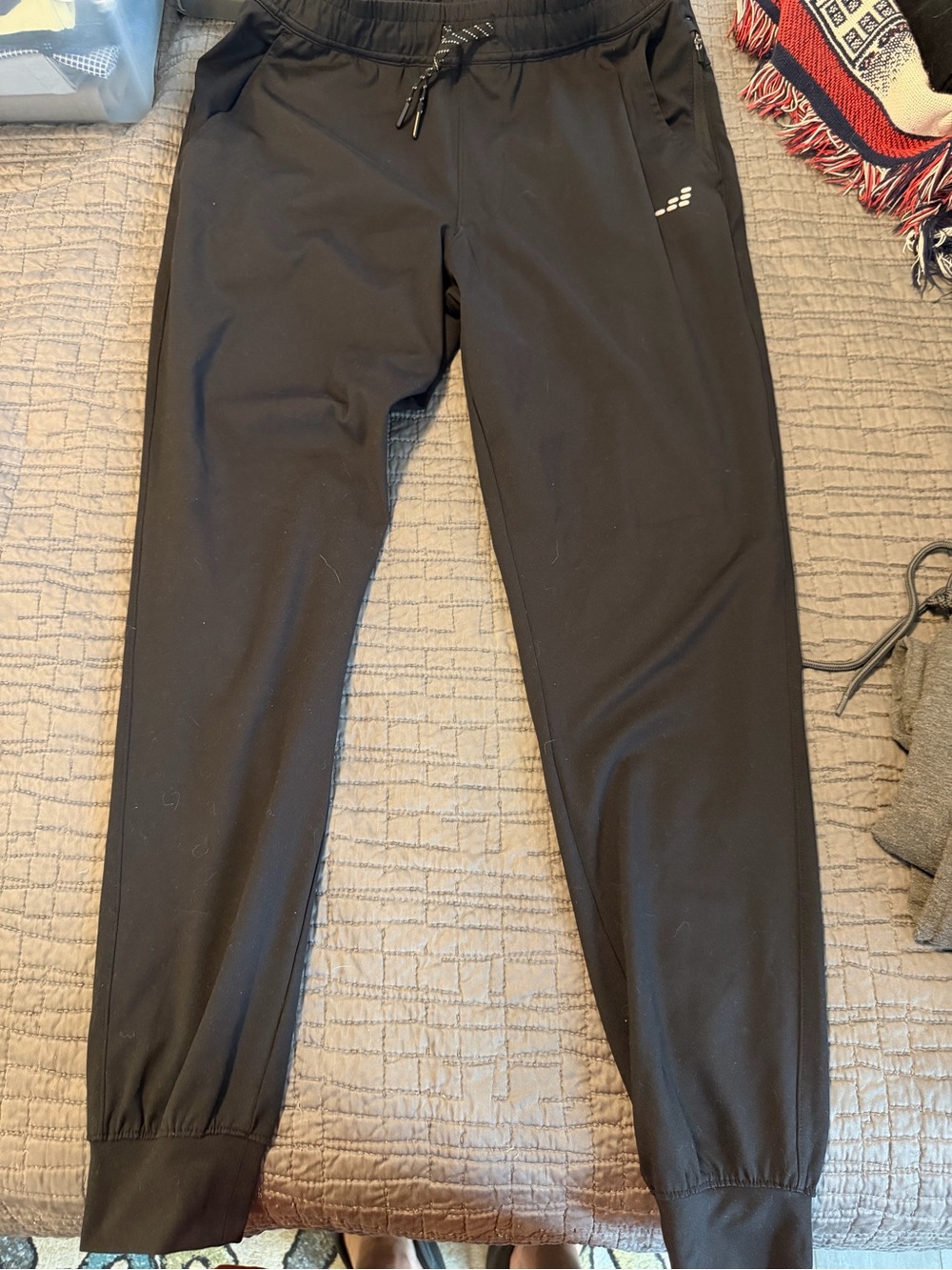 bcg Black Men's Athletic Joggers with Drawstring